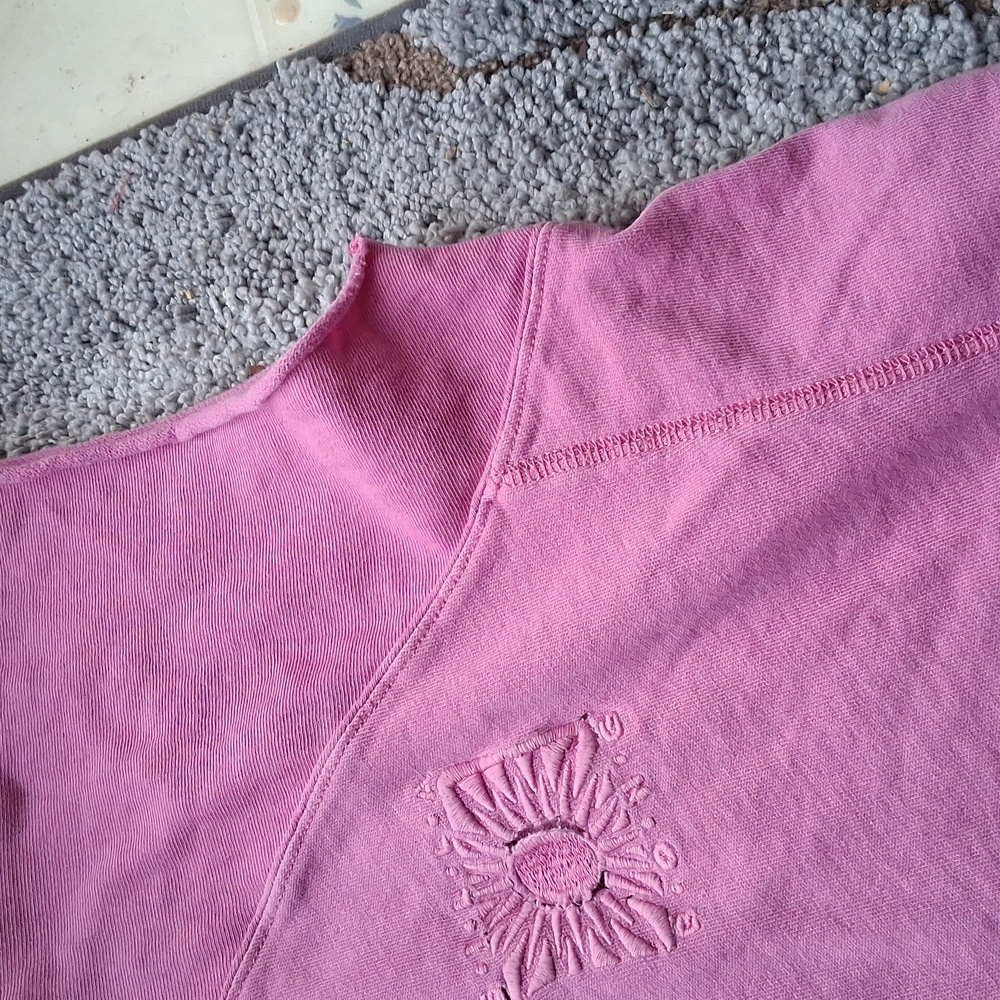 Billabong Pink Sunburst Cropped Sweatshirt - Picture 2 of 4